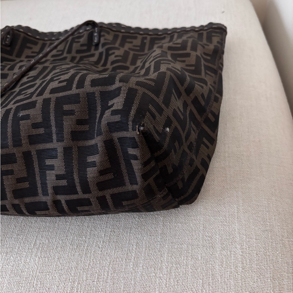 Fendi Zucca Canvas Tote Bag | Vintage | Brown | AS IS / Project - Picture 5 of 16